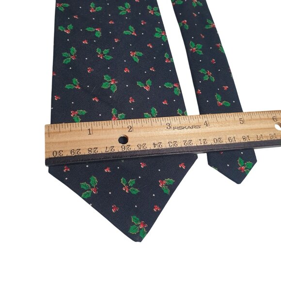Vera Bradley Vintage Holly Berries Necktie Festive Christmas Party Dad Gift - Picture 3 of 5